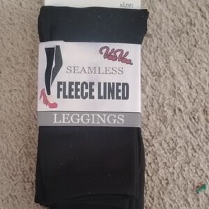 Vici Black Fleece Lined Leggings
